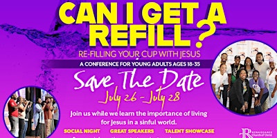 Imagem principal do evento "Can I Get a Refill?" Young Adult Conference (18-35)