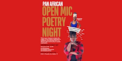 Pan African Open Mic Poetry Night (Global Love Day) primary image