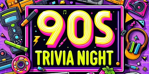 Imagem principal do evento Online 90s Music Trivia Night