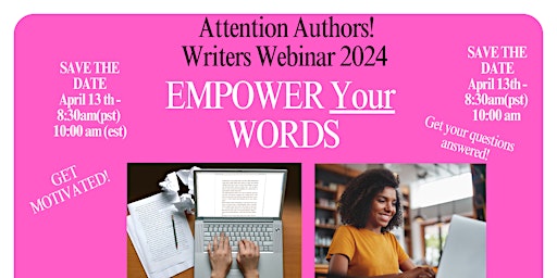 Hauptbild für Empower Your Words Webinar for New & Seasoned Authors Learn How to Use AI!