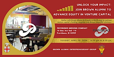 Primaire afbeelding van Brown Alumni Providence Mixer -  Advancing Equity in VC