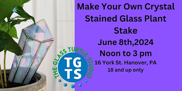 stained glass crystal plant stake -beginner friendly