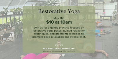 Primaire afbeelding van Weekly Wellness Class: Restorative Yoga