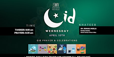 Imagem principal do evento ISWV: Eid-ul-Fitr Prayers &  Celebrations