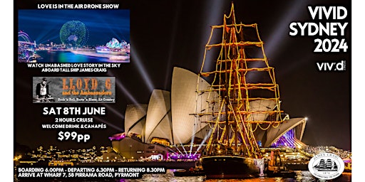 Imagem principal do evento Vivid Sydney 2024 | Aboard Tall Ship James Craig