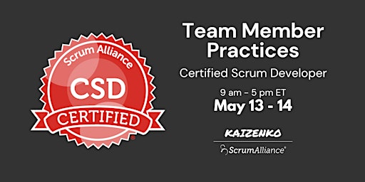 Team Member Practices - Certified Scrum Developer (CSD) primary image