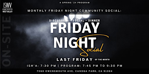 Imagen principal de ISWV: Friday Night Social