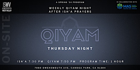 ISWV: Weekly Qiyam