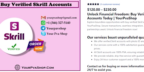 Best Place To Buy Verified Skrill Accounts In 2024