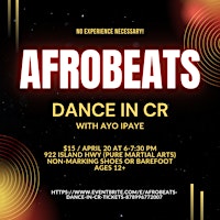 Afrobeats Dance Class in CR primary image