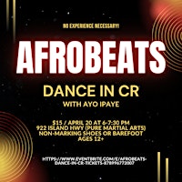 Imagem principal do evento Afrobeats Dance in CR