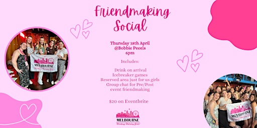 Hauptbild für Friendmaking Social | Melbourne Working Holiday Girls