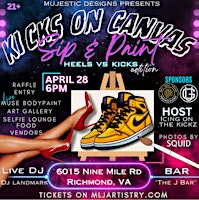 Imagem principal do evento Kicks on Canvas - Heels vs Kicks Sip & Paint