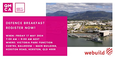 Image principale de QMCA Networking Event - 17 May 2024 - Defence Breakfast