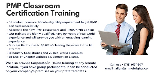 PMP Classroom Certification Training Bootcamp Corpus Christi, TX primary image