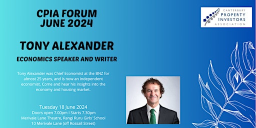 Primaire afbeelding van CPIA Forum June 2024 - Tony Alexander