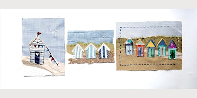 Slow stitch workshop - Create your own beach hut themed textile artwork primary image