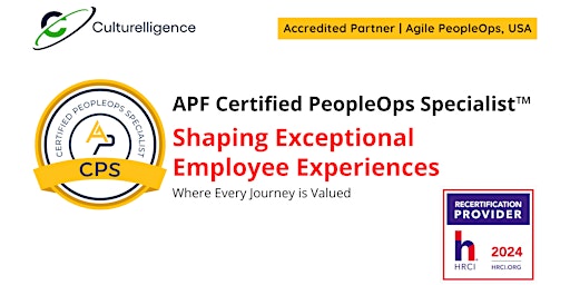 Immagine principale di APF Certified PeopleOps Specialist™ (APF CPS™) | May  30-31, 2024 