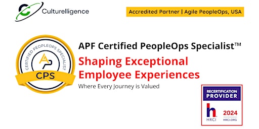 Image principale de APF Certified PeopleOps Specialist™ (APF CPS™) | Jul 4-5, 2024