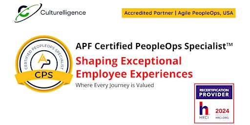APF Certified PeopleOps Specialist™ (APF CPS™) | Jul 11-12, 2024 primary image