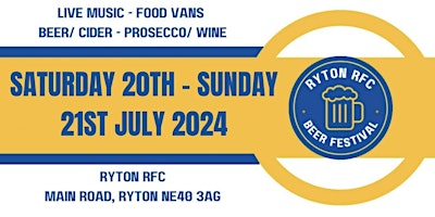 Ryton Rugby Club Beer Festival 2024 primary image
