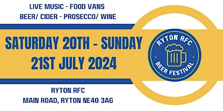 Ryton Rugby Club Beer Festival 2024