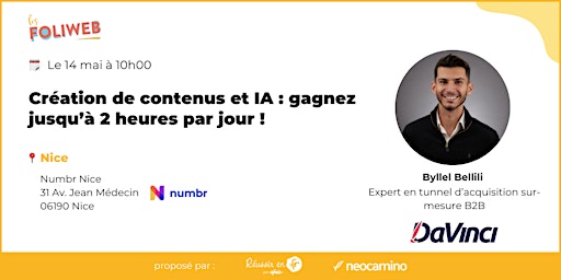 Primaire afbeelding van Création de contenus et IA : gagnez jusqu’à 2 heures par jour !