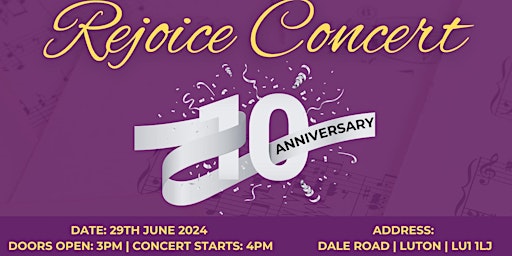 Image principale de Rejoice Concert 2024