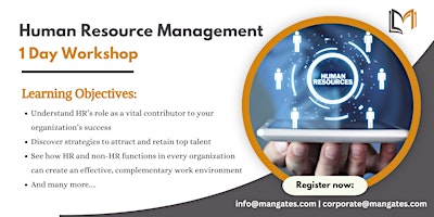 Imagem principal de Human Resource Management 1 Day Workshop in Orlando, FL on Apr 19th, 2024