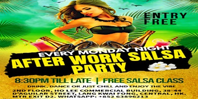 Hauptbild für After Work Salsa Party Every Monday at Club Solar/D22, Lkf. Entry Free