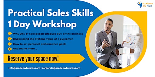 Imagem principal do evento Practical Sales Skills 1 Day Training in Milwaukee, WI on Apr 19th, 2024