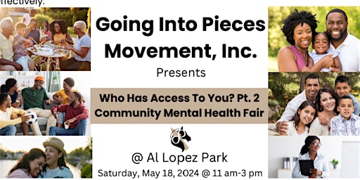 Imagem principal do evento Who has access to you part 2 Community Mental Health Fair