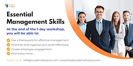 Essential Management Skills Workshop in Seattle, WA on June 7th, 2024