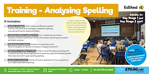 Imagem principal do evento Training - Analysing Spelling