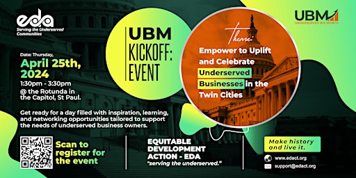 Imagem principal do evento Underserved Business Month (UBM) Kickoff Event