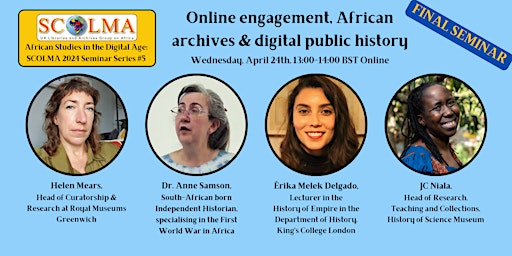 Imagen principal de SCOLMA SS 5:  Online engagement, African archives & digital public history