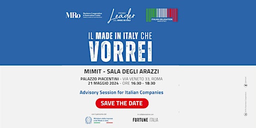 Imagem principal do evento 'Il Made In Italy che vorrei'