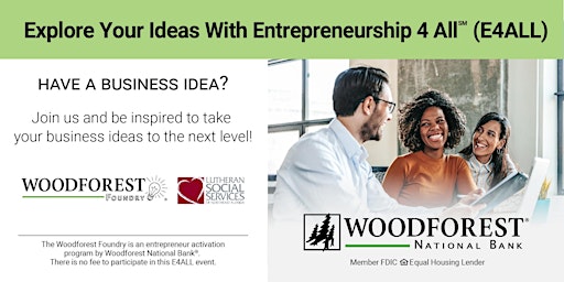 Primaire afbeelding van Explore Your Ideas With Entrepreneurship 4 All (E4ALL) - Jacksonville, FL