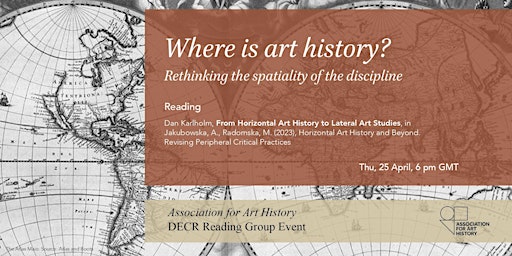Imagem principal do evento DECR Reading Group: Where is art history?