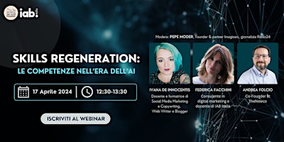 Imagem principal do evento Skills Regeneration: le competenze nell'era dell'AI