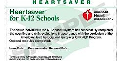 Primaire afbeelding van AHA Heartsaver K-12 Schools - LHN CPR Instructors only