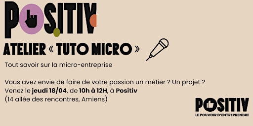 Imagem principal do evento Atelier : Tout savoir sur la micro-entreprise