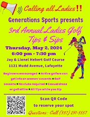 3rd Annual Ladies Golf Tips & Sips