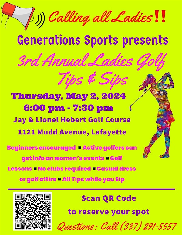 3rd Annual Ladies Golf Tips & Sips