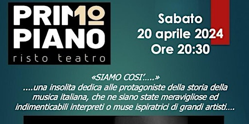 "Siamo così" Concert & Dinner Show