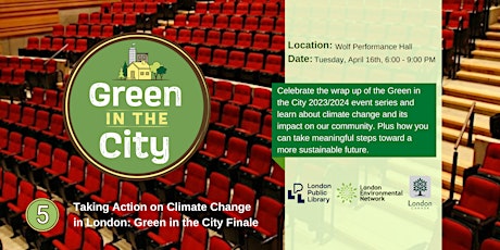 Imagem principal do evento Taking Action on Climate Change in London: Green in the City Finale