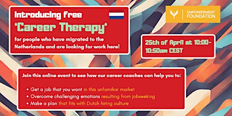 'Career Therapy' for Migrants to the Netherlands primary image