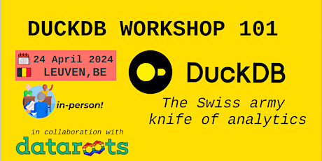DuckDB workshop 101 [Belgium, in-person]