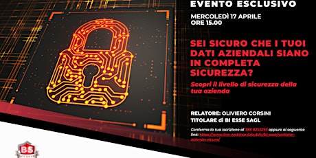 SEI SICURO CHE I TUOI DATI AZIENDALI SIANO IN COMPLETA SICUREZZA?