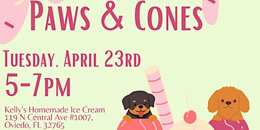 Hauptbild für Paws & Cones: Dogtopia East Orlando x Kelly's Homemade Ice Cream!